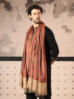 Firosh Men Jamawar Kashmiri Luxury Pashmina Style Shawl