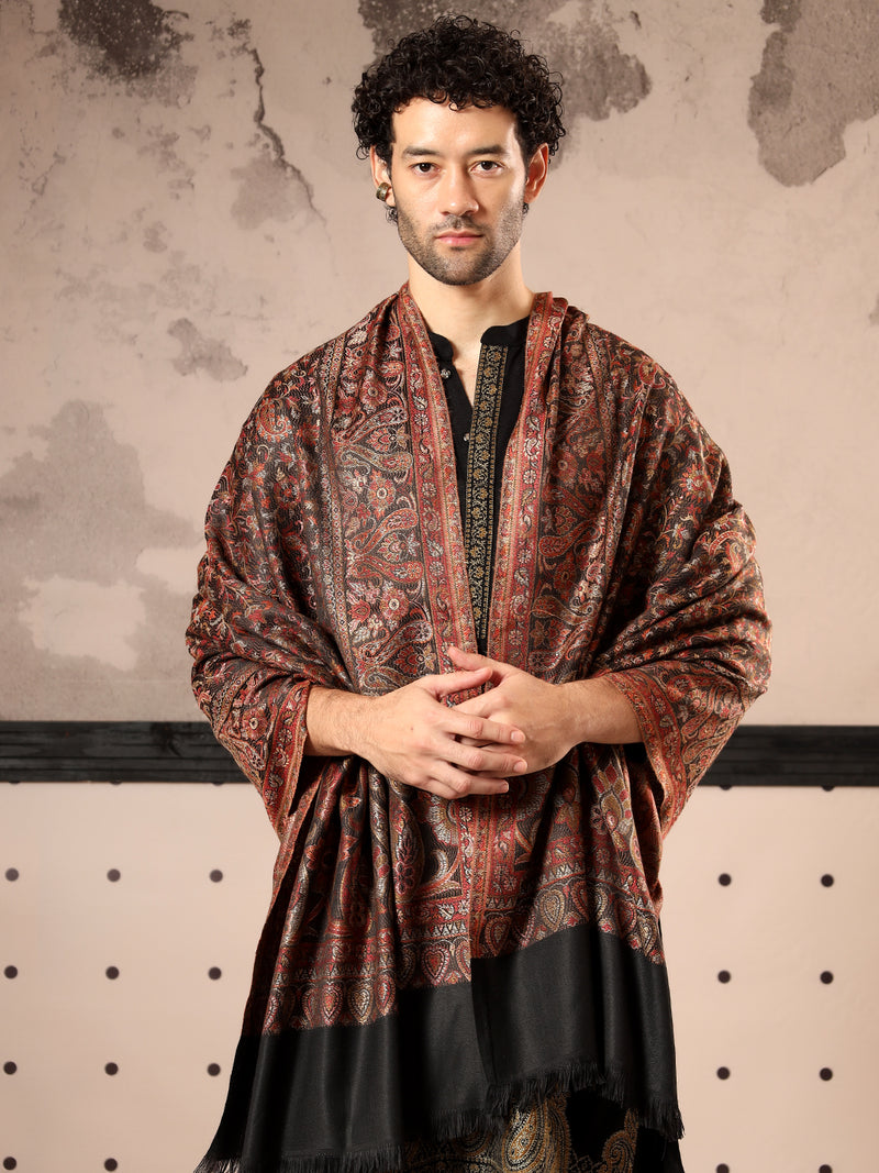 Firosh Men Jamawar Kashmiri Luxury Pashmina Style Shawl