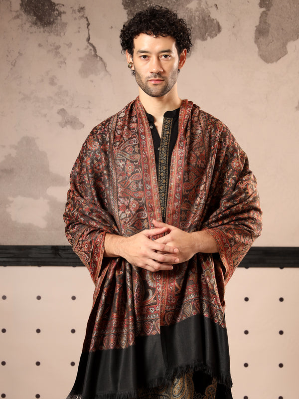 Firosh Men Jamawar Kashmiri Luxury Pashmina Style Shawl