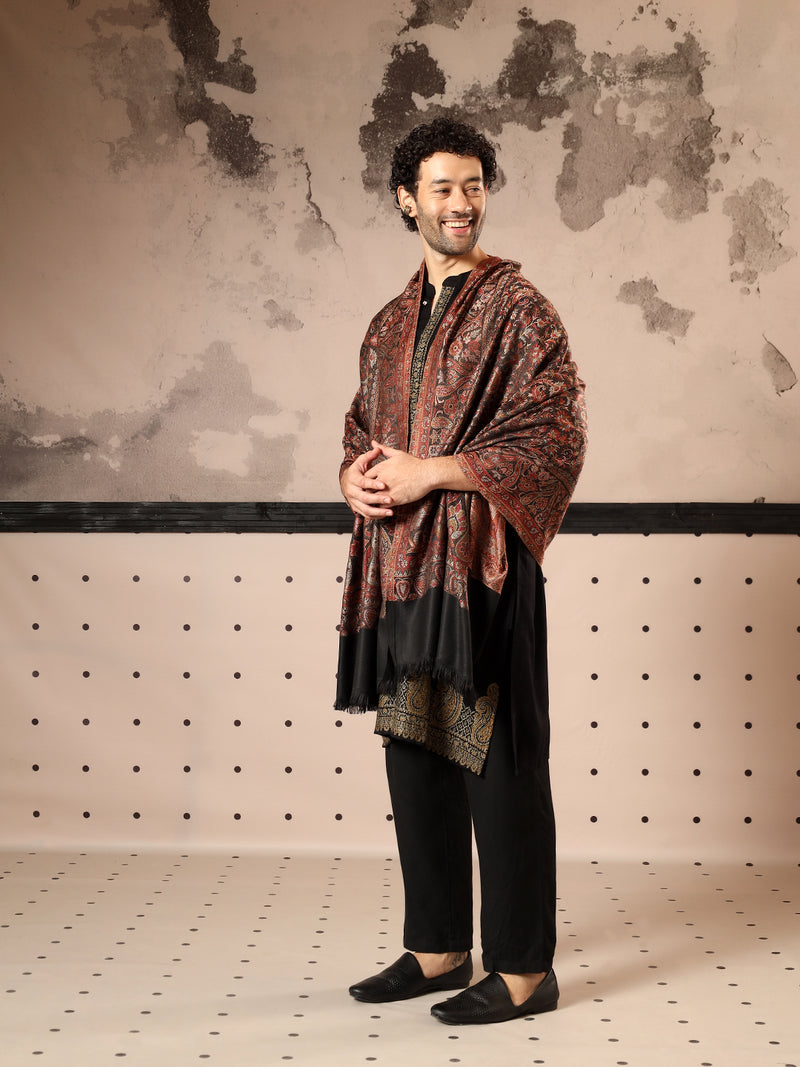 Firosh Men Jamawar Kashmiri Luxury Pashmina Style Shawl