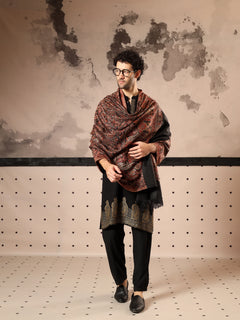 Firosh Men Jamawar Kashmiri Luxury Pashmina Style Shawl