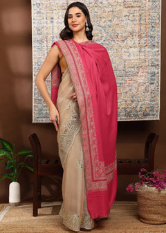 Firosh Women's Premium Kani Kashmiri Shawl with Swarovski Embellishments