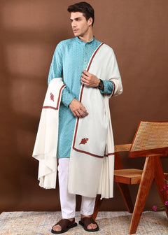 Firosh Men Embroidered Lohi White