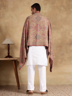 Firosh Men Kani Kashmiri stole Beige
