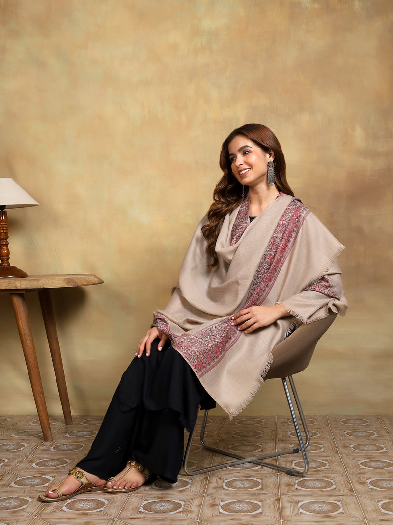 Firosh Women Kani Border Kashmiri Shawl