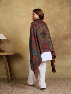 Firosh Women Kani Kashmiri stole Black