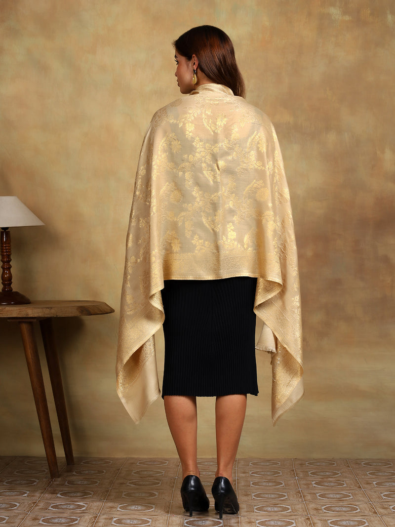 Firosh Women Zari Wool Blend Stole