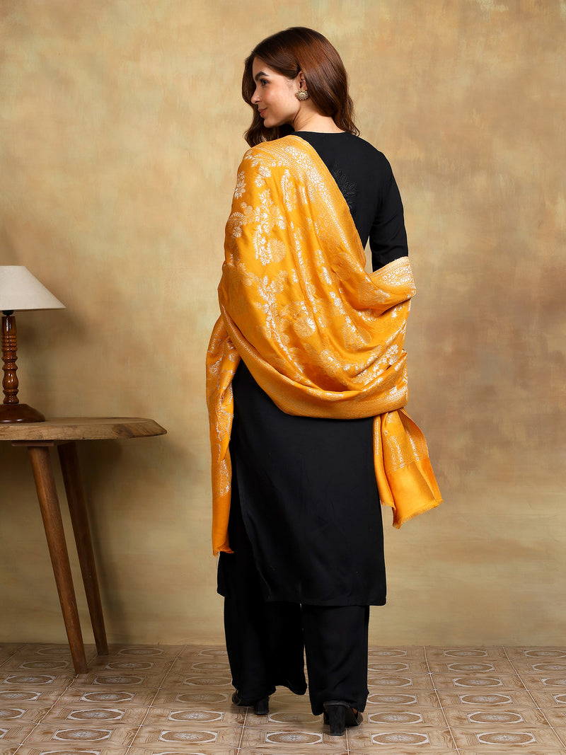 Firosh Women Zari Wool Blend Stole