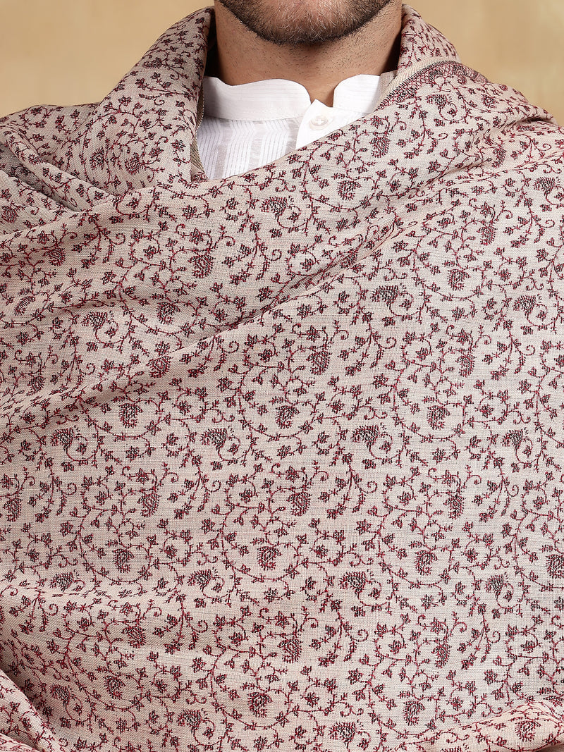 Firosh Men Wool Blend Kani Kashmiri Shawl