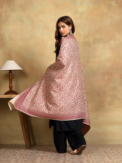 Firosh Women Kani Kashmiri Shawl Beige