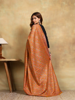 Firosh Women Guldasta Kani Kashmiri Shawl Mustard