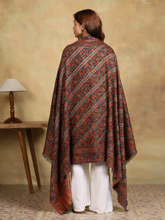 Firosh Women Guldasta Kani Kashmiri Shawl Black