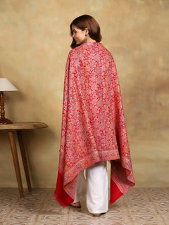 Firosh Women Kani Kashmiri Shawl Red