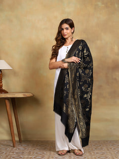 Firosh Women Zari Wool Blend Stole