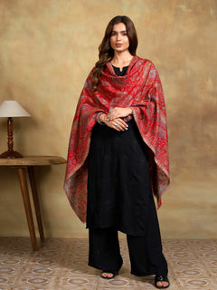 Firosh Women Kani Kashmiri stole Red