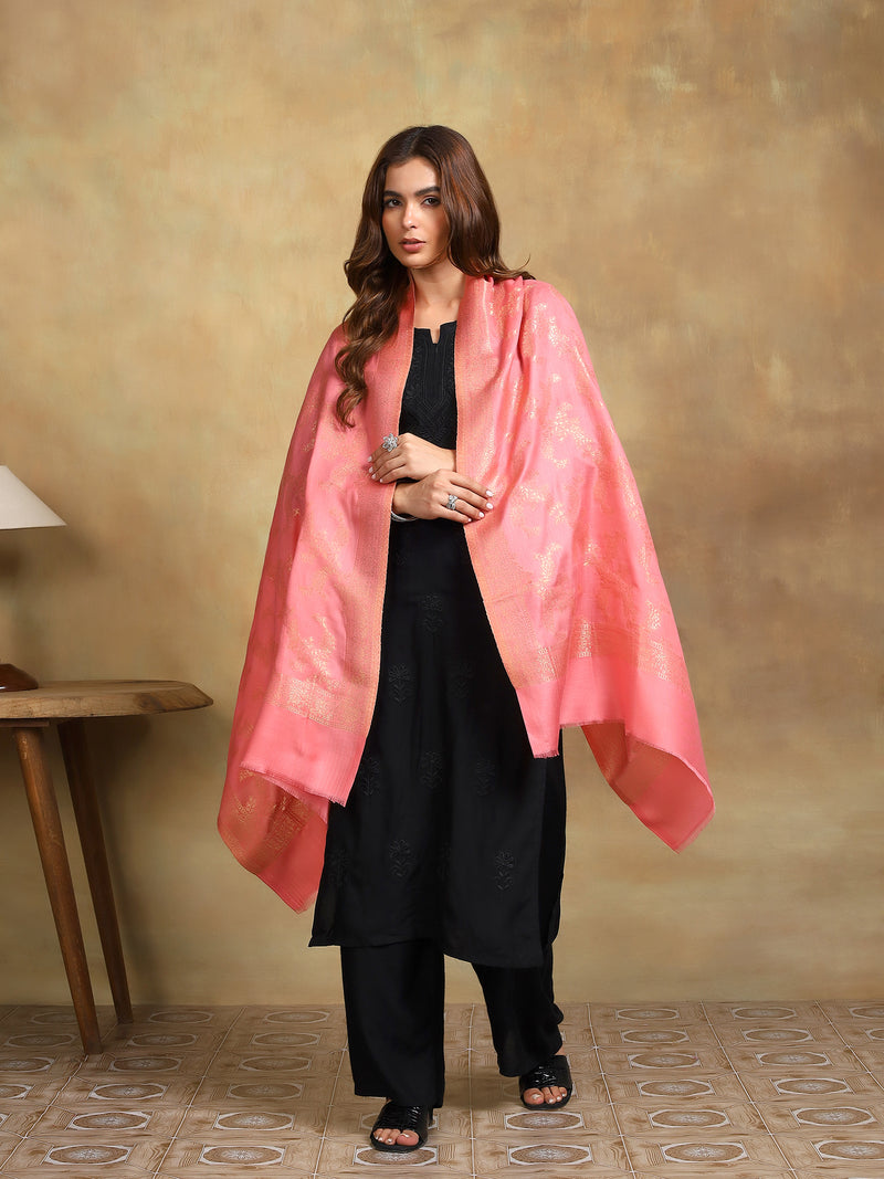 Firosh Women Zari Wool Blend Stole