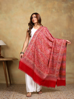 Firosh Women Kani Kashmiri Shawl Red