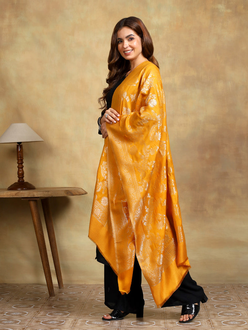 Firosh Women Zari Wool Blend Stole