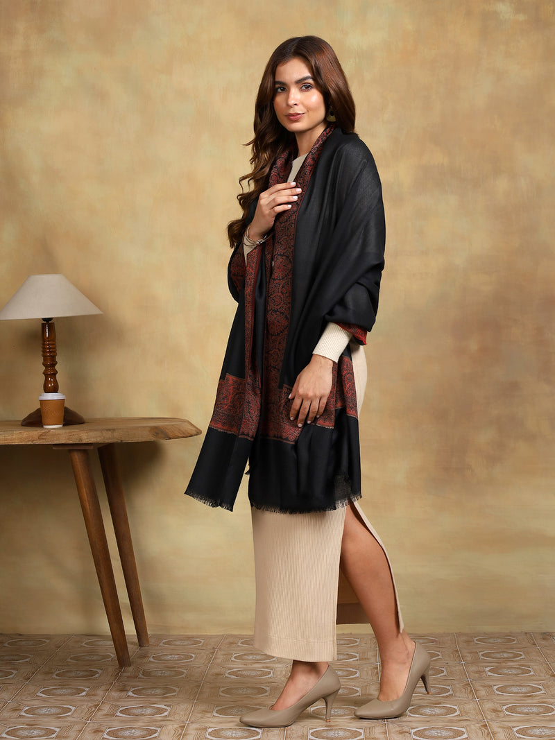 Firosh Women Kani Border Kashmiri Shawl