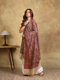 Firosh Women Kani Kashmiri Shawl Beige