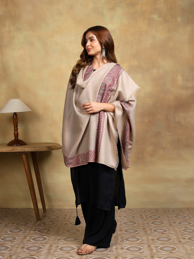 Firosh Women Kani Border Kashmiri Shawl