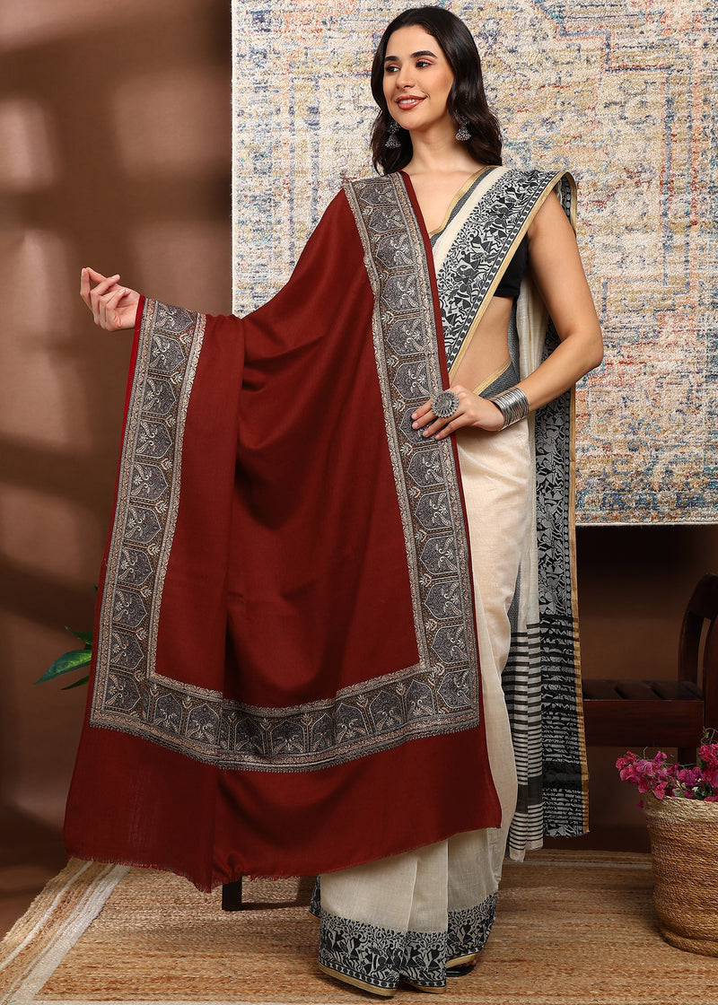 Firosh Women Nalki Embroidered Shawl