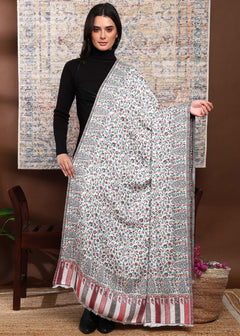 Firosh Women Faux Pashmina Kani Kashmiri Shawl