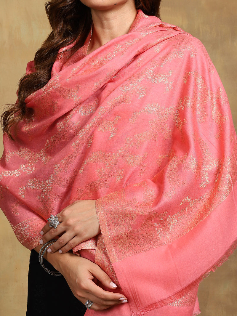 Firosh Women Zari Wool Blend Stole