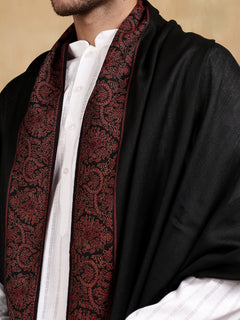 Firosh Men Wool Blend Kani Border Kashmiri Shawl