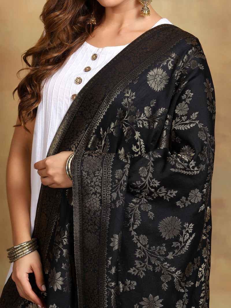 Firosh Women Zari Wool Blend Stole