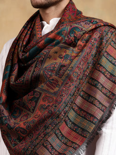 Firosh Men Kani Kashmiri stole Black