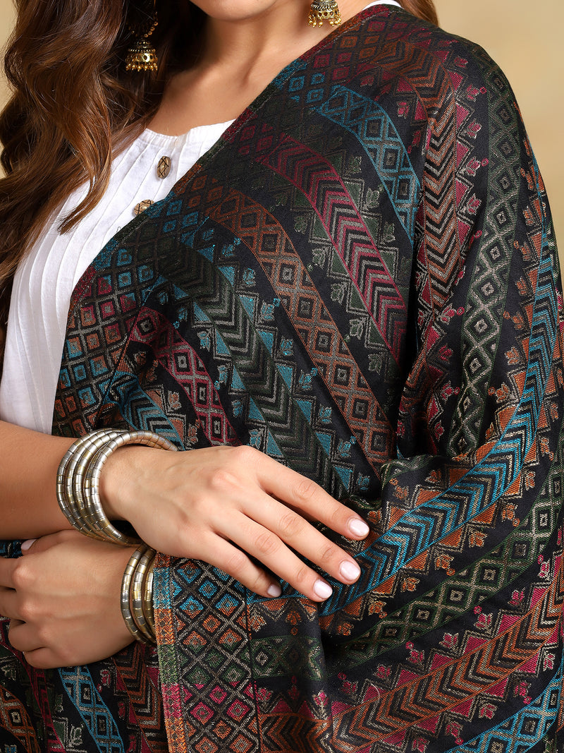 Firosh Women Zari Wool Blend Stole