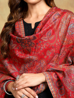 Firosh Women Kani Kashmiri stole Red