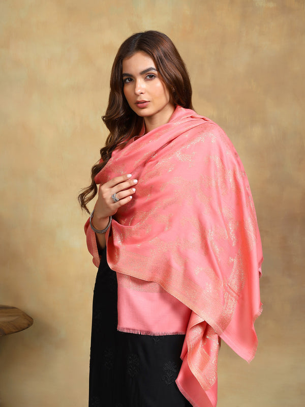 Firosh Women Zari Wool Blend Stole