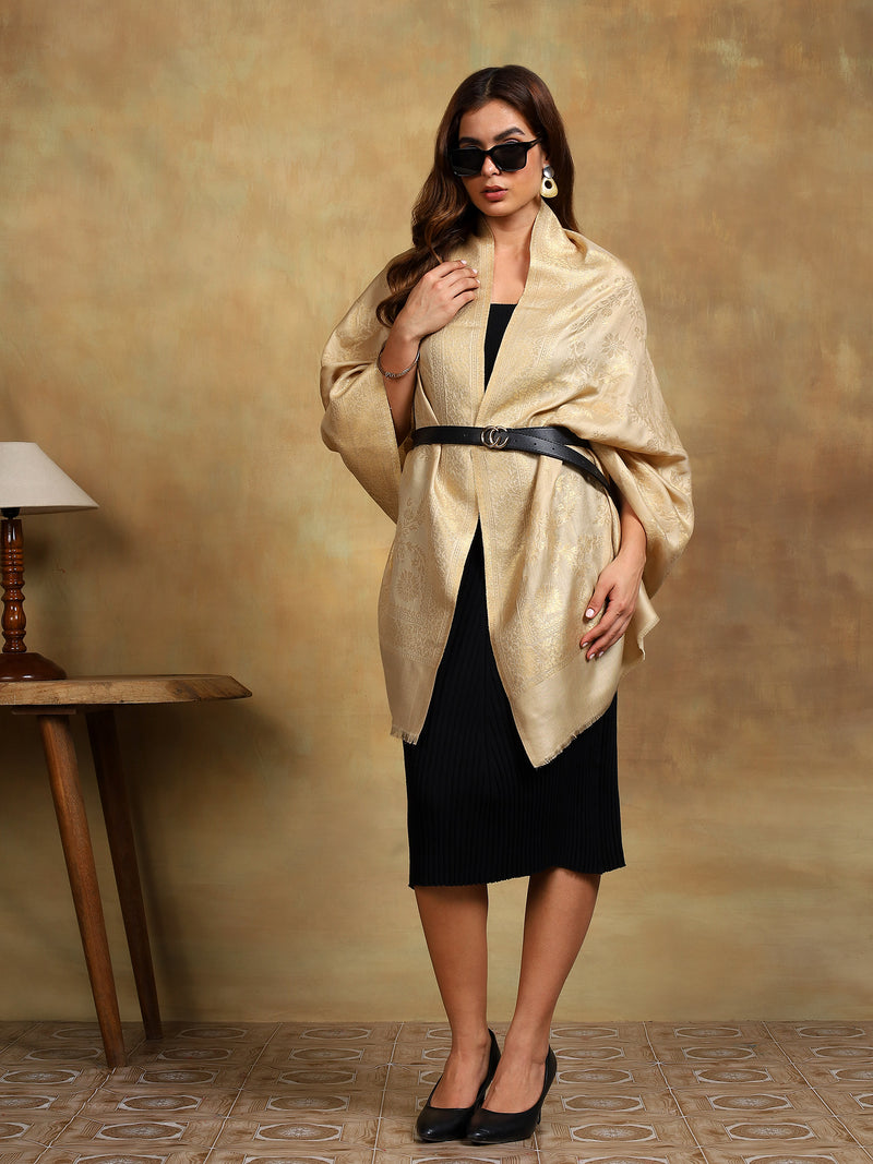 Firosh Women Zari Wool Blend Stole