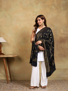 Firosh Women Zari Wool Blend Stole