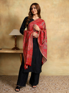 Firosh Women Kani Kashmiri stole Red