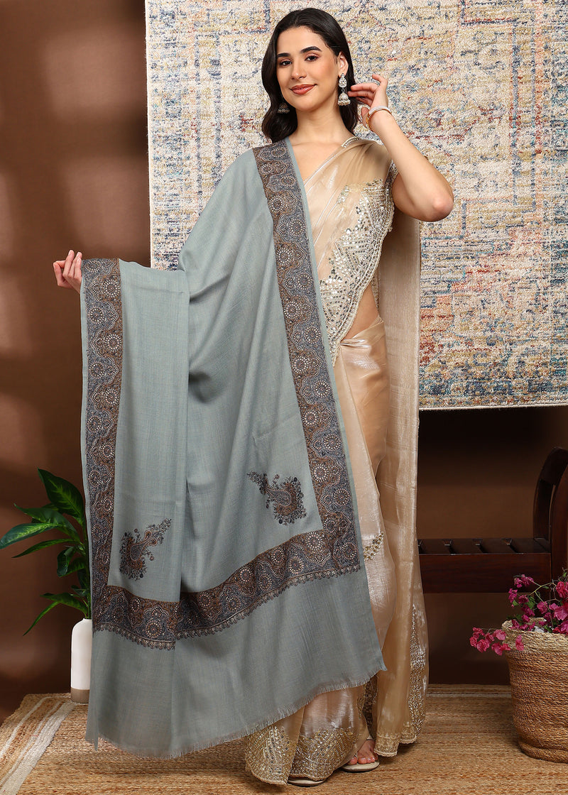 Firosh Women Border Nalki Embroidered Shawl