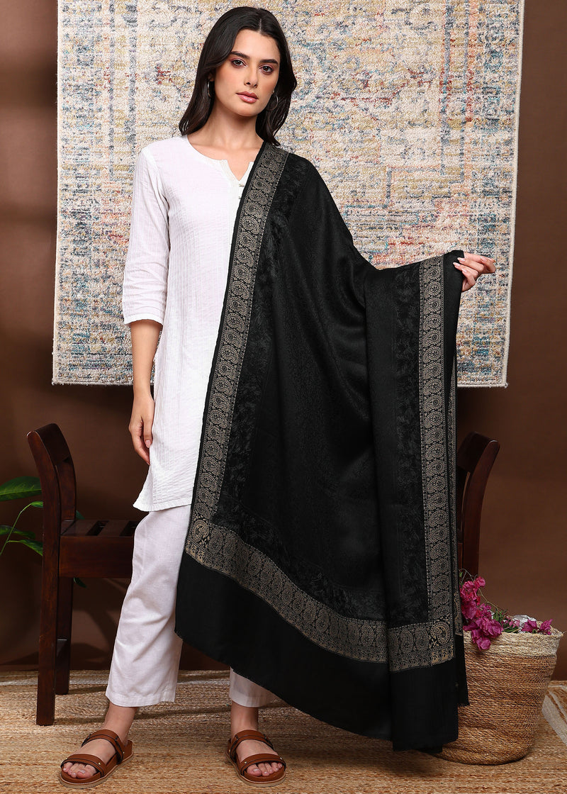 Firosh Women Kani Shawl with Embroidery work