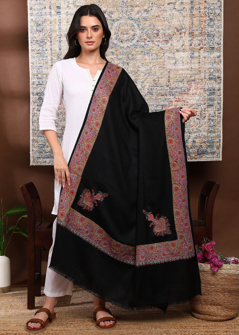Firosh Women Border Nalki Embroidered Shawl