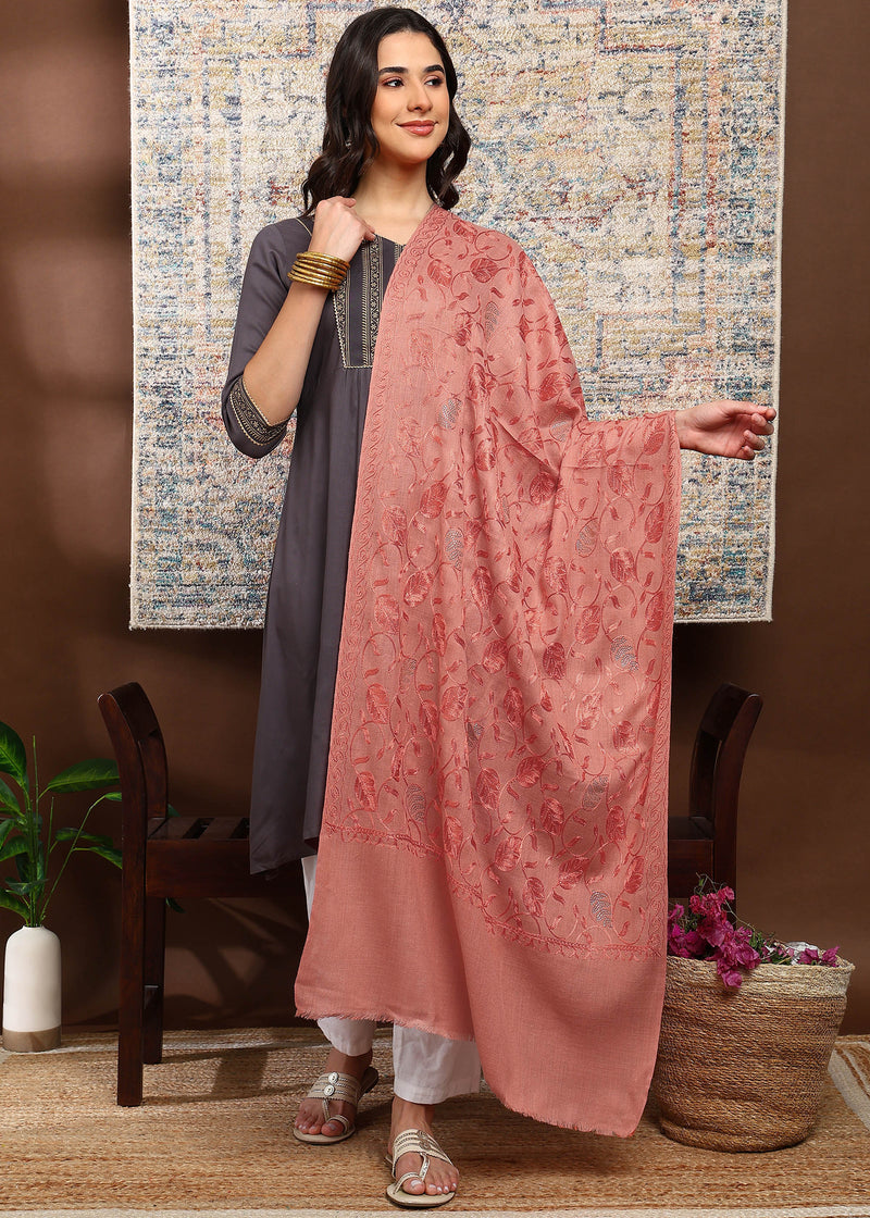 Firosh Women's Embroidered Stole with Swarovski Embellishments
