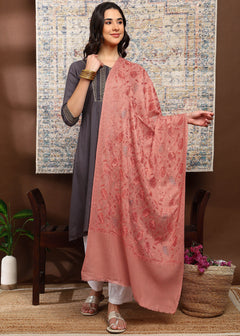Firosh Women's Embroidered Stole with Swarovski Embellishments