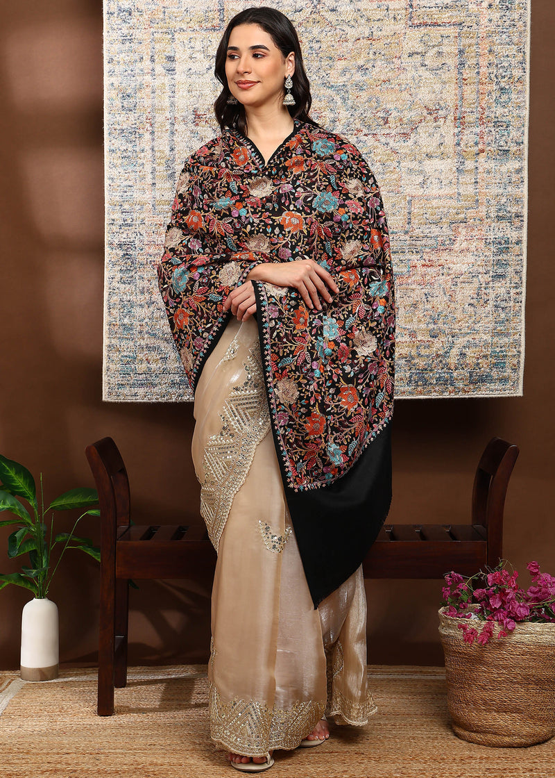 Firosh Women Nalki Embroidered Shawl