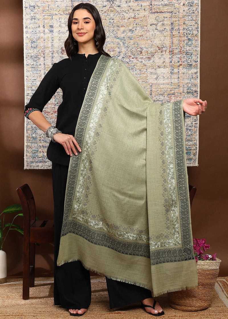 Firosh Women's Kani Shawl with Embroidery & Swarovski Embellishments