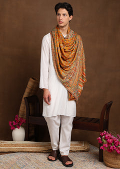 Firosh Men Faux Pashmina Kani Kashmiri Shawl