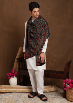 Firosh Men Faux Pashmina Kani Kashmiri Shawl