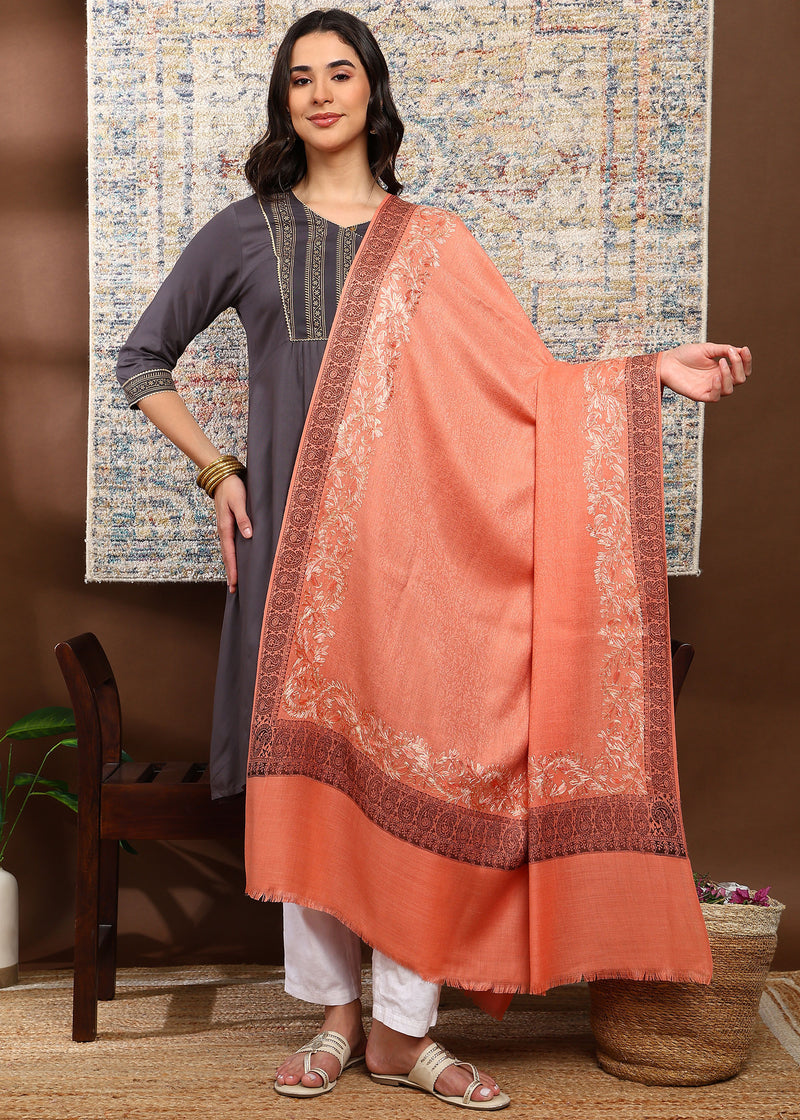 Firosh Women Kani Shawl with Embroidery work