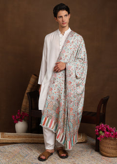 Firosh Men Faux Pashmina Kani Kashmiri Shawl