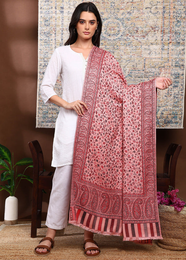 Firosh Women Faux Pashmina Kani Kashmiri Shawl