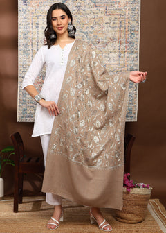 Firosh Women's Embroidered Stole with Swarovski Embellishments